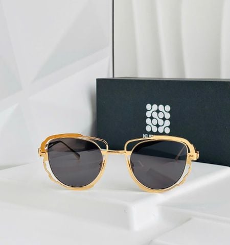 KÍNH MẮT NAM NỮ KB MASKE GỌNG KIM LOẠI GOLD SCULPTURAL FRAME TRÒNG KHÓI HÀNG ĐỘC