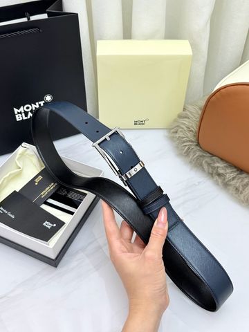THẮT LƯNG NAM M B BẢN 3,5CM DA BÊ VÂN SARTORIAL KHÓA KIM XOAY 2 MẶT