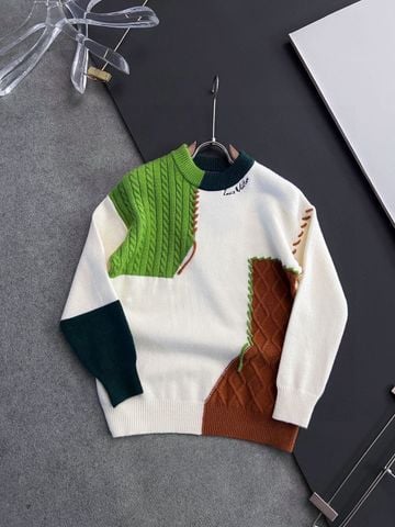 ÁO LEN NAM L V PHỐI MẢNG DỆT BỆN Ý CAO CẤP