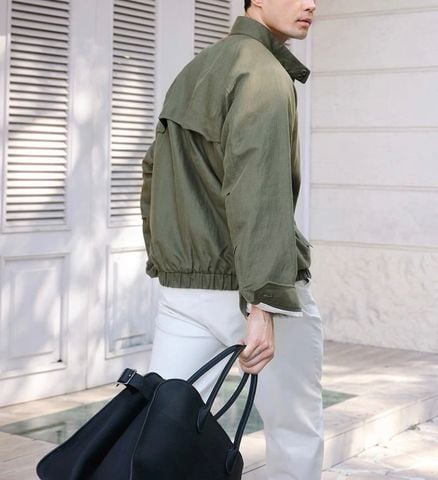 ÁO KHOÁC NAM LP CỔ ĐỨNG PHA LINEN VÀ COTTON CAO CẤP PHOM RETRO THANH LỊCH