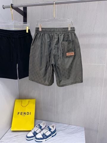 QUẦN SHORT NAM LV MONOGRAM TONE-ON-TONE CẠP DÂY RÚT
