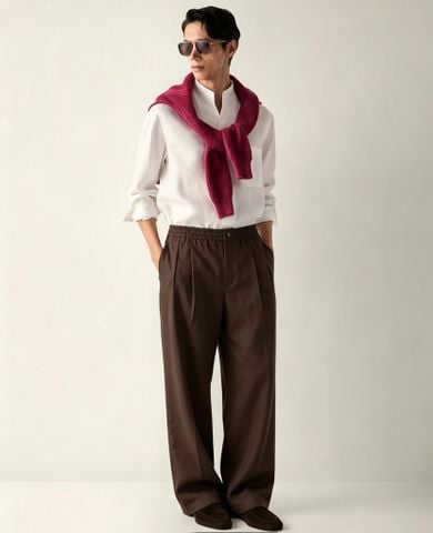 QUẦN DÀI NAM ALL LINEN LƯNG THUN PHOM ỐNG SUÔNG OLD MONEY
