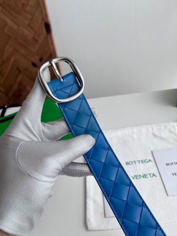 THẮT LƯNG NAM BV* ĐAN DA BẢN 3.5CM XANH SURF SANG TRỌNG MẪU MỚI