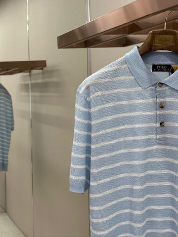 ÁO POLO NAM P R L DÒNG KNITTED SHORT SLEEVE POLO SỌC NGANG DỆT TEXTURE