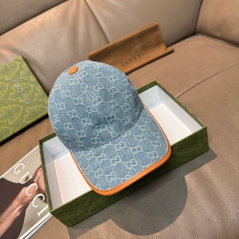 MŨ LƯỠI TRAI NAM NỮ GC HỌA TIẾT GG DENIM VIỀN DA TINH TẾ