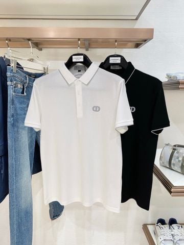 ÁO POLO NAM DR LOGO CHỮ ĐÔI THÊU NỔI CỔ VIỀN TINH GỌN