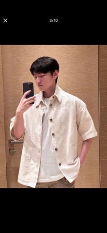 SET NAM L V DAMIER EMBOSSED DENIM CO-ORD