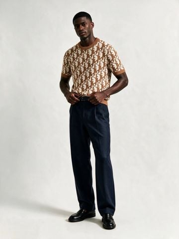 ÁO LEN CỘC TAY NAM D OBLIQUE DỆT JACQUARD CAO CẤP