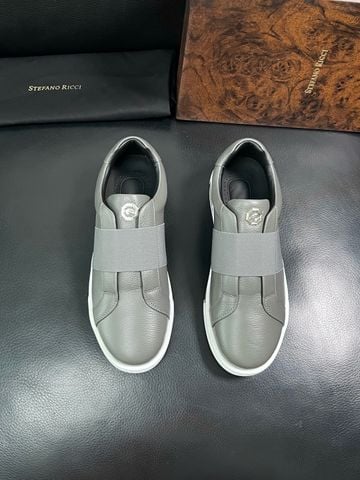 GIÀY SNEAKER NAM S R PHOM SLIP-ON PHỐI DA BÒ VÂN HẠT & VẢI KỸ THUẬT