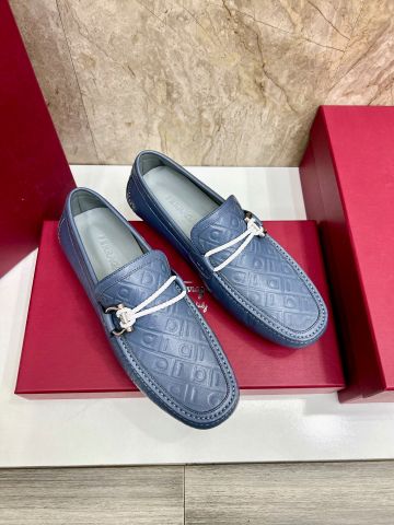 GIÀY MOCCASIN NAM SALVATOR*E  DA DẬP NỔI SIGNATURE