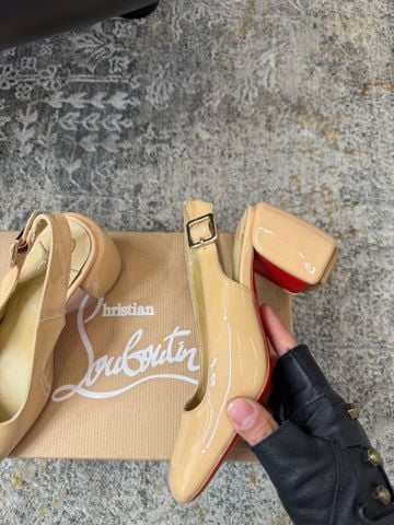 GIÀY CAO GÓT NỮ LBT DA BÓNG MŨI VUÔNG SANG SẮC – GÓT 7CM TÔN DÁNG