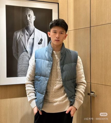 ÁO PHAO GILE NAM DR HỌA TIẾT OBLIQUE DẬP NỔI