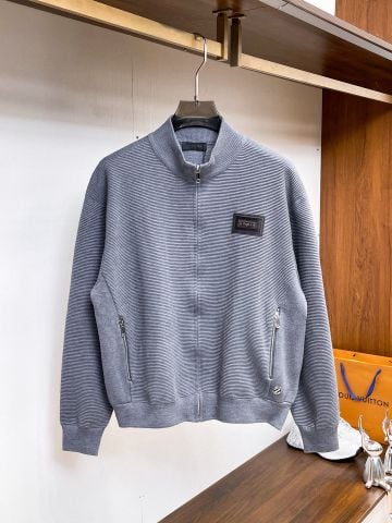 ÁO KHOÁC LEN NAM DÁNG ZIPPER CỔ ĐỨNG DỆT GÂN CAO CẤP