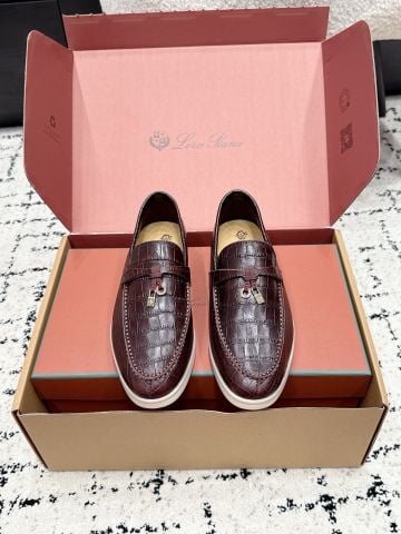 GIÀY LOAFER NAM NỮ L P SUMMER CHARMS WALK DA BÒ DẬP VÂN CÁ SẤU