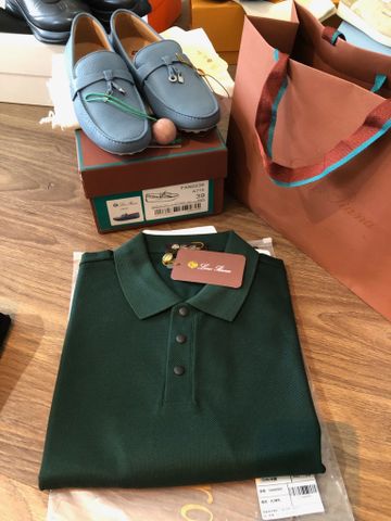 ÁO POLI NAM Lorro* Piana*  SUPIMA COTTON CAO CẤP