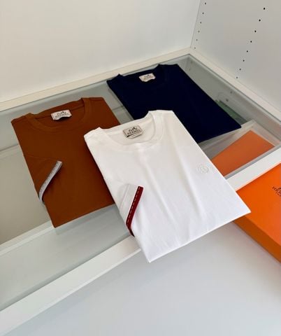 ÁO THUN NAM H M DÒNG SELLIER DETAIL COTTON CAO CẤP TAY VIỀN KÉP TINH TẾ