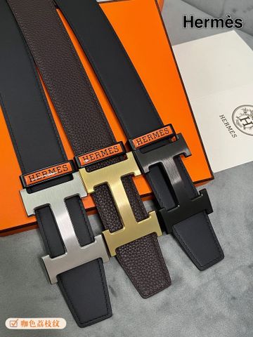 THẮT LƯNG NAM H M BẢN 3.8CM KHÓA H KINH ĐIỂN DA BÒ DẬP VÂN HAI MẶT