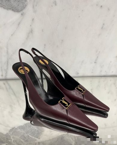 GIÀY NỮ YSL* SLINGBACK MŨI NHỌN – XUÂN HÈ 2025 – GÓT 10CM-