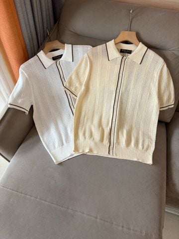 ÁO POLO NAM LP DỆT KIM JACQUARD VÂN QUẢ TRÁM PHOM SANG TINH GỌN