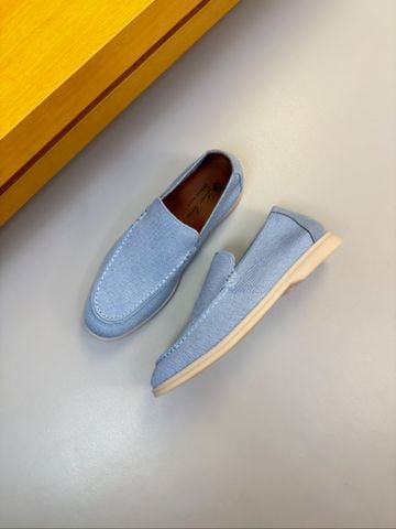GIÀY NAM LOAFER LP DÒNG SUMMER KNITTED WALK PHOM SLIP-ON ĐẾ TRẮNG