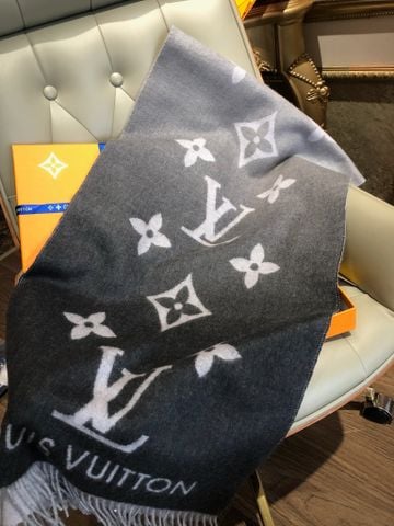 KHĂN CHOÀNG UNISEX L V REYKJAVIK GRADIENT CHUYỂN SẮC MONOGRAM JACQUARD