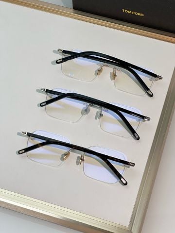 KÍNH MẮT NAM NỮ TF GỌNG KHOAN KHÔNG VIỀN, CÀNG ACETATE PHỐI TITANIUM