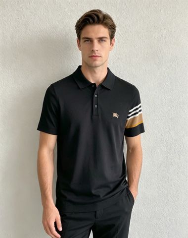 ÁO POLO NAM B B R PHOM BUSINESS-SPORTY DỆT PIQUÉ THOÁNG NHẸ, TAY PHỐI STRIPE SIGNATURE