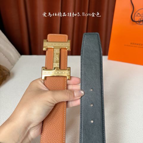 THẮT LƯNG NAM H M KHÓA H MẠ VÂN ĐẶC BIỆT DA TOGO HAI MẶT BẢN 3.8CM