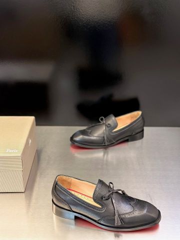 GIÀY NAM LOAFER CL* DA BÒ ĐẾ ĐỎ CAO CẤP