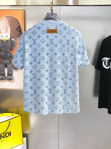 ÁO THUN NAM NỮ L V DÒNG MONOGRAM ALL-OVER PHOM TAY NGẮN CỔ TRÒN