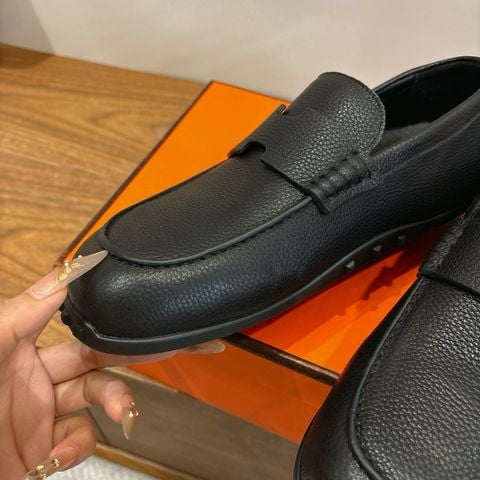 GIÀY LOAFER NAM NỮ H M A ÉCLAIR DA LỲ/DA HẠT PHOM SLIP-ON
