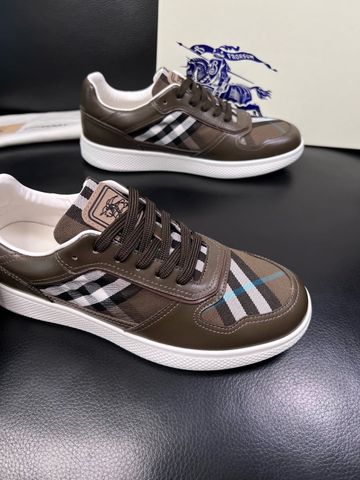 GIÀY SNEAKER NAM BB CHECK PHỐI DA BÒ Ý PHOM LOW-TOP CAO CẤP