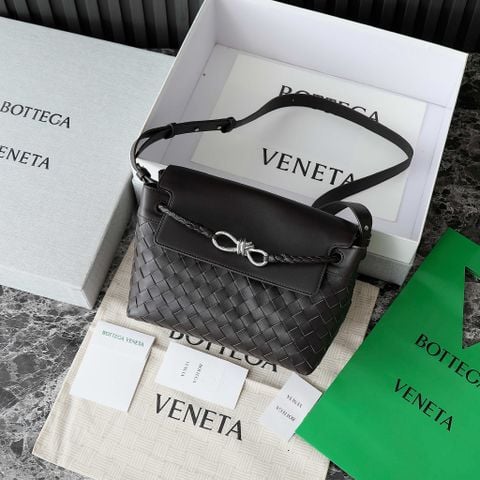 TÚI ĐEO CHÉO NAM NỮ BV ANDIAMO MESSENGER SMALL ĐAN INTRECCIATO