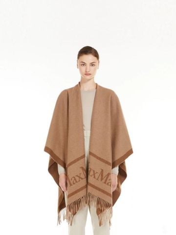 ÁO CHOÀNG CAPE UNISEX MAXM* LEN LÔNG CỪU MỀM, LOGO DỆT