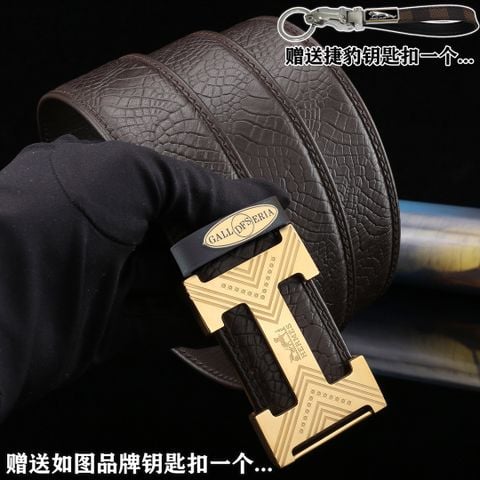 THẮT LƯNG NAM HERM KHÓA CHỮ H 38MM – DA HẠT MỀM CAO CẤP, 2 MẶT THANH LỊCH