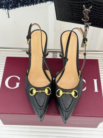 SANDAL CAO GÓT NỮ GUC* MŨI NHỌN SLINGBACK – KHÓA MÓNG NGỰA