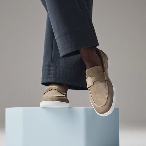GIÀY SLIP ON NAM NỮ H M DA LỘN NHUNG MỊN PHOM LOAFER