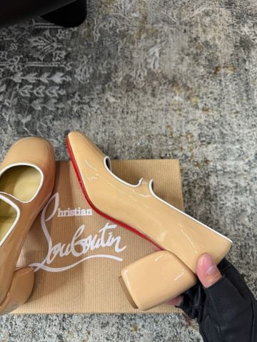 GIÀY CAO GÓT NỮ LBT DA BÓNG DÁNG MARY JANE QUAI NGANG THANH LỊCH 26F