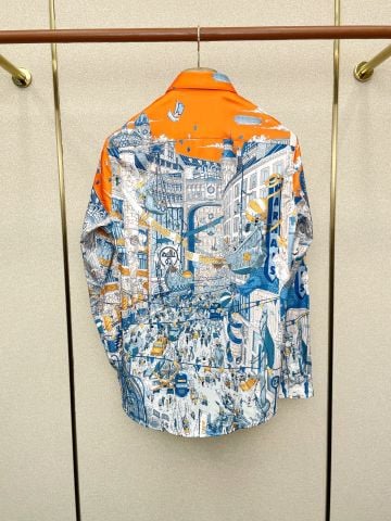 ÁO SƠ MI NAM H M HỌA TIẾT KIẾN TRÚC NGHỆ THUẬT PHOM DÁNG NỔI BẬT ĐẬM CHẤT THỜI TRANG