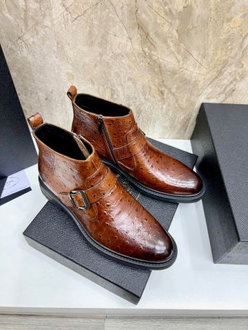 GIÀY BOOTS NAM PRAD* SAFFIANO JODHPUR – PHOM THUÔN LỊCH LÃM