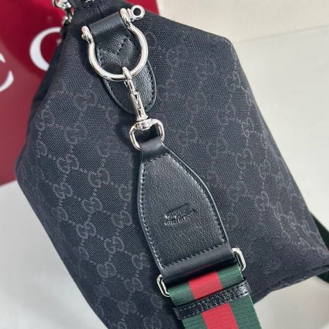 TÚI XÁCH NỮ GC DÁNG HOBO GG CANVAS PHỐI DÂY WEB STRIPE