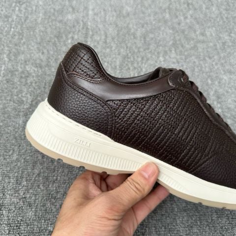 SNEAKER NAM ZL DA BÊ VÂN HẠT KHẮC LASER, PHOM THỦ CÔNG Ý SANG TRỌNG