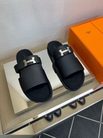 SANDAL NAM H M DA LỲ & DA NHÁM MẶT H KIM LOẠI BẢN LỚN