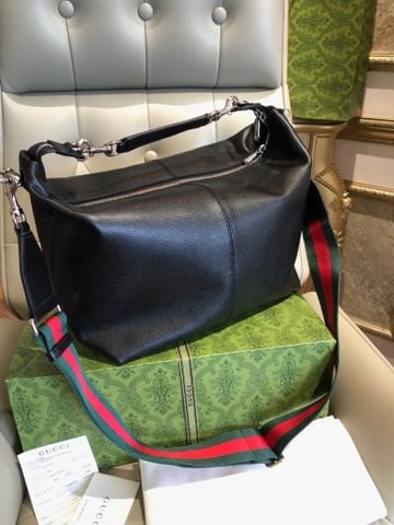 TÚI XÁCH NAM NỮ GC ATTACHE PHOM HOBO HALF-MOON DA VÂN HẠT DÂY WEB SIGNATURE