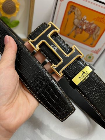 THẮT LƯNG NAM H M KHÓA H TÔNG VÀNG 24K – DA DẬP VÂN CÁ SẤU