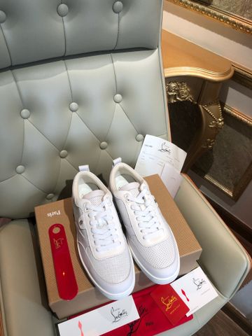 GIÀY THỂ THAO NAM LOU.bou.tin* LOW-TOP TRAINER DA TRẮNG