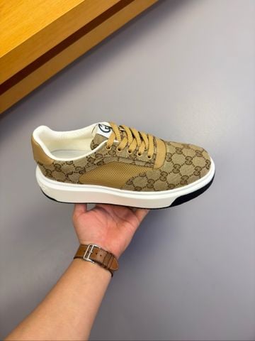 SNEAKER NAM G C PHOM ĐẾ DÀY HIỆN ĐẠI, DA BÊ NAPPA PHỐI VẢI DỆT CAO CẤP