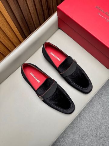GIÀY NAM LOAFER FG NHUNG CAO CẤP DÁNG GANCINI THANH LỊCH ĐẾ DA THẬT