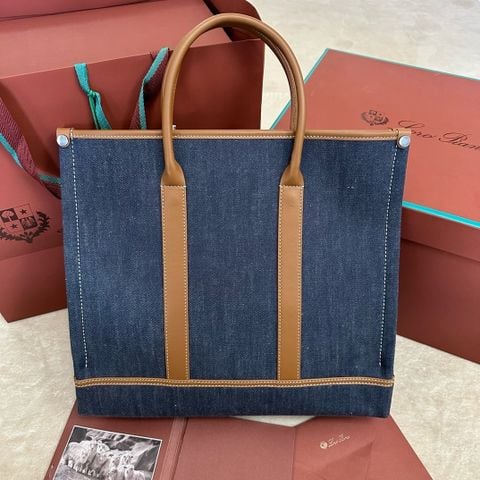 TÚI TOTE NAM NỮ LP* BEAM SMALL DENIM CANVAS PHOM TRỤC DỆT SANG TRỌNG