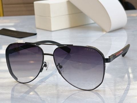 KÍNH MẮT NAM NỮ PRD DÁNG AVIATOR CẦU KÉP GỌNG KIM LOẠI VIỀN KHẮC RÃNH TRÒNG GRADIENT
